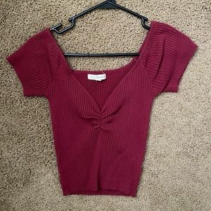cute pacsun burgundy top